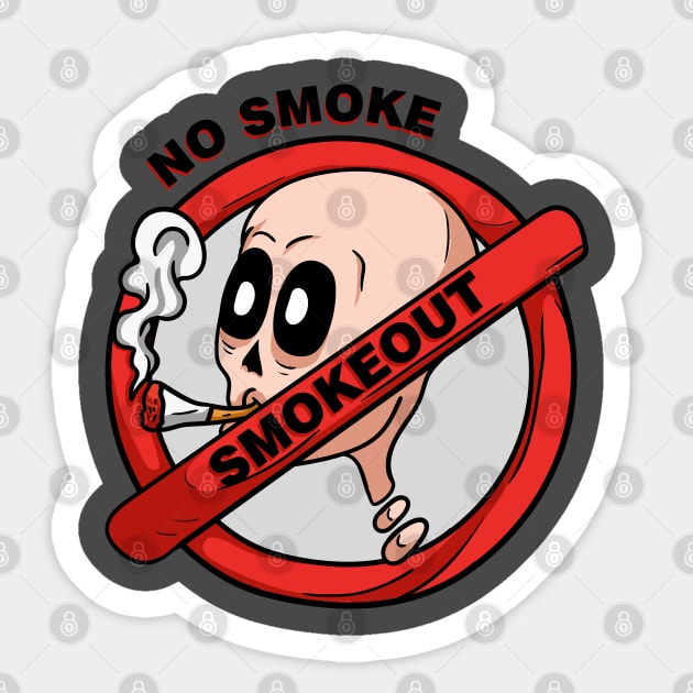 no smoke smokeout Sticker by wahyuart21